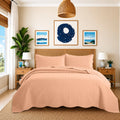 California King Embossed Microfiber Coverlet Set – Lightweight & Oversized for Summer Comfort