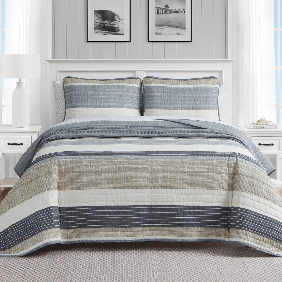 Ridgeport Cotton Reversible Quilt Set