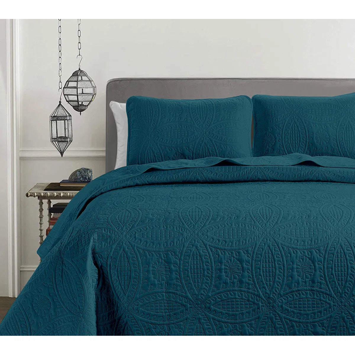 Austin Microfiber Reversible 3-Piece Coverlet / Bedspread Set