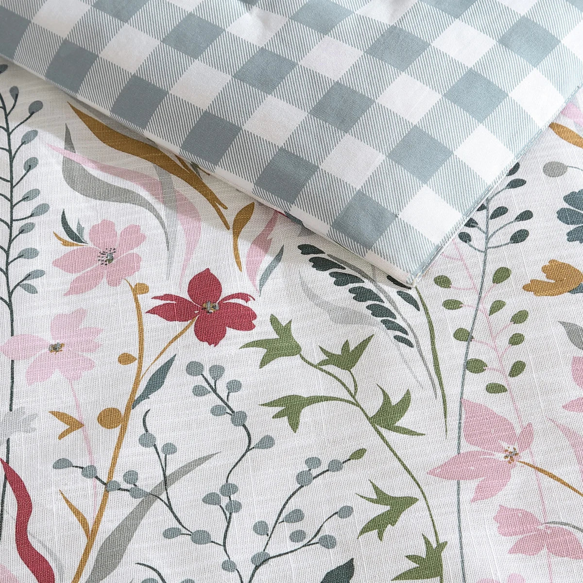 Woodland Forest Cotton Reversible Pink Comforter Set