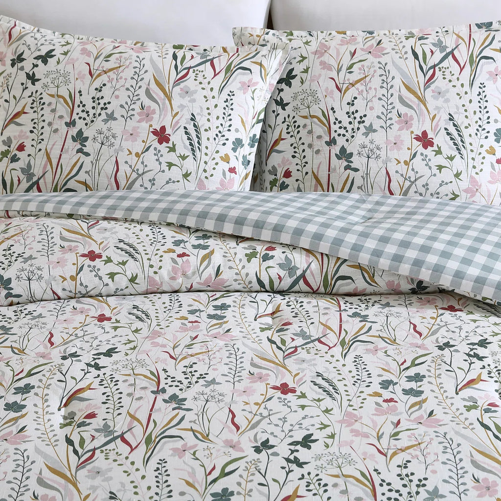 Woodland Forest Cotton Reversible Pink Comforter Set