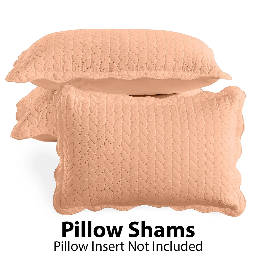California King Embossed Microfiber Coverlet Set – Lightweight & Oversized for Summer Comfort